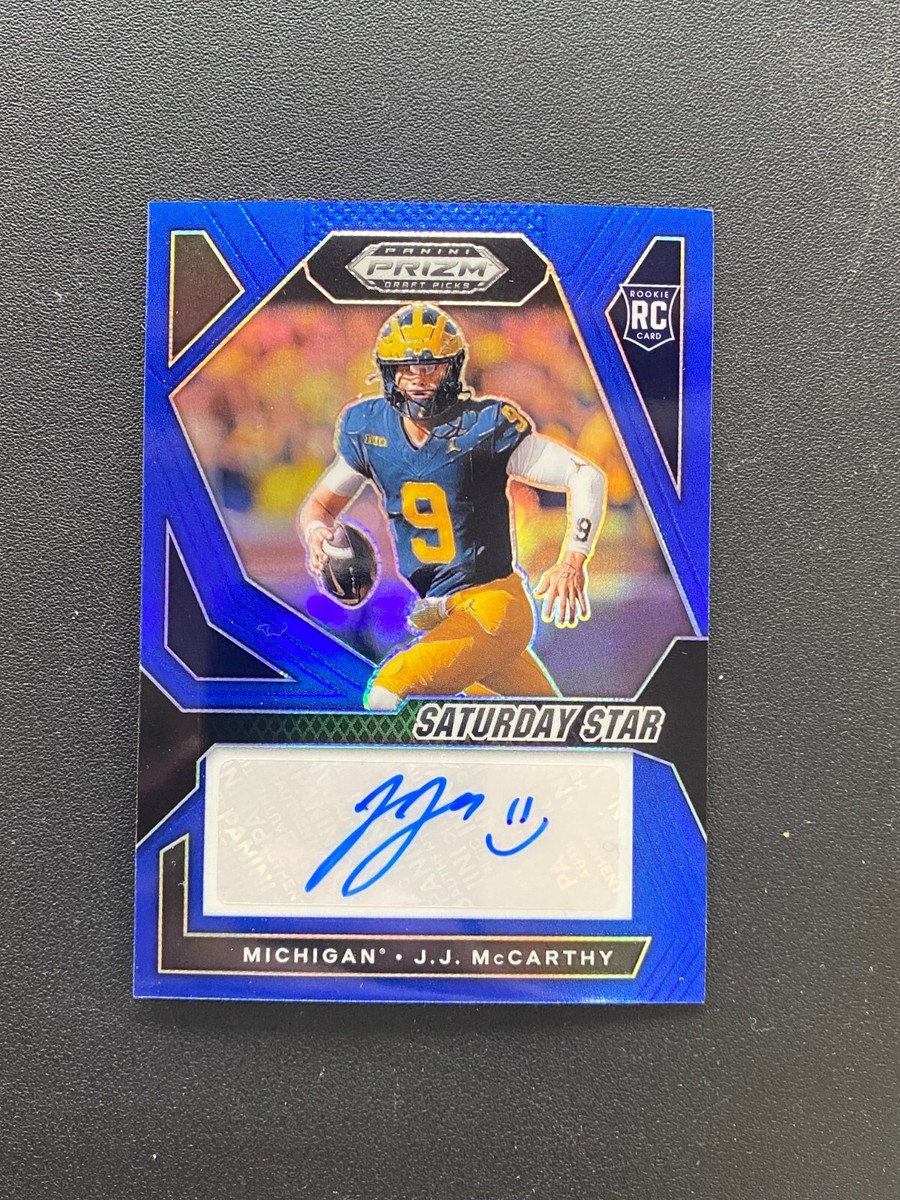 JJ Mccarthy 2024 Prizm Auto Autograph RC Rookie Blue Michigan