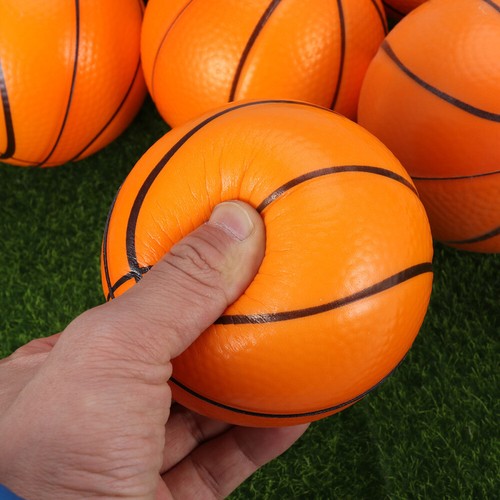 6 Pcs 10CM Sports Stress Balls Basketballs Squeeze Sponge Balls for Anxiety - Zdjęcie 5 z 8