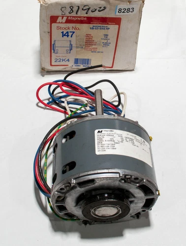 Magnetek 147 Shaded Pole Motor 1/5 1/7 1/10 HP 1050 RPM 115V 3 Spd HA3F006N