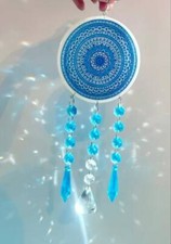 Mandala Crystal Suncatcher, Blue Mandala, Dream Catcher, Wall Decor, Window