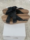 Proenza Schouler Black Leather Wooden Platform Slides 41 — photo 2