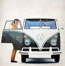 1965 Volkswagen Station Wagon Bus Advertisement Automobilia Vintage DWJJ14