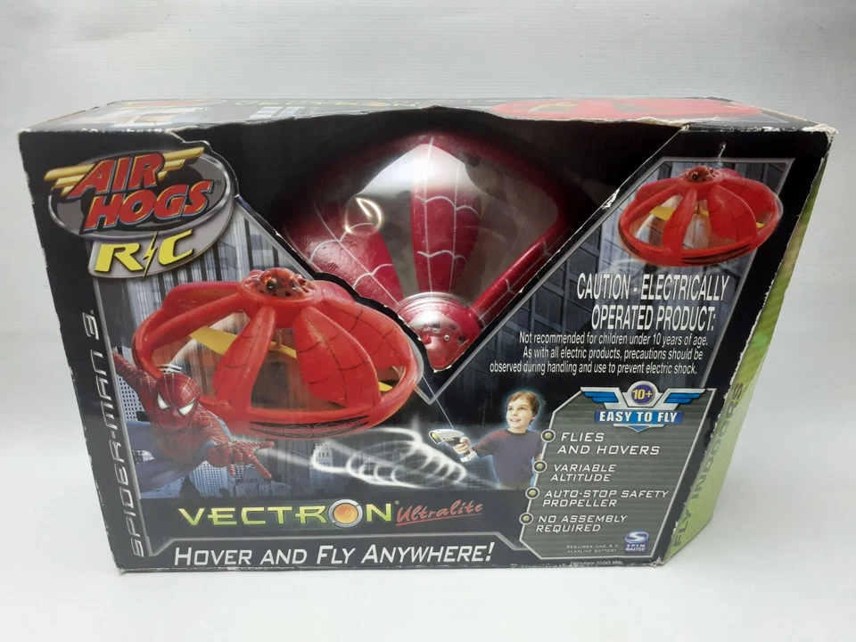SPIDERMAN Vectron Ultralite AIR HOGS R/C Hover Flying Saucer Toy SPINMASTER 2007 - Image 3 of 4