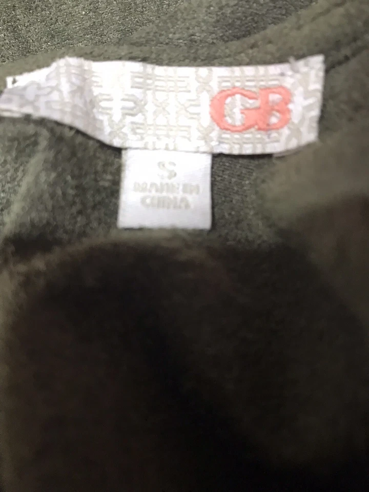 GB Green Faux Suede  Dress With Side Leather Tie Straps/Grommets Womens Size S - Image 4 of 4