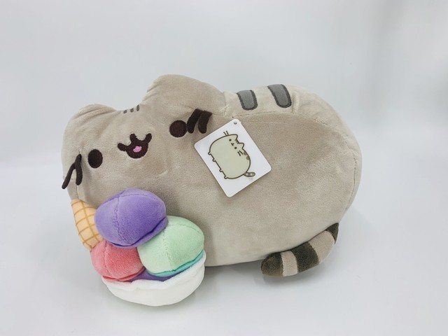 GUND 12â Large Food Ice Cream Sundae Pusheen Cat Plush With Tag | eBay