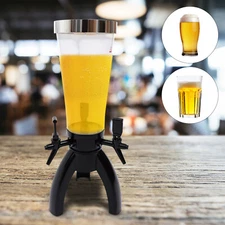 3L Beer Tower Dispenser, Spherical Beverage Dispenser Drink Tower with 3 Taps