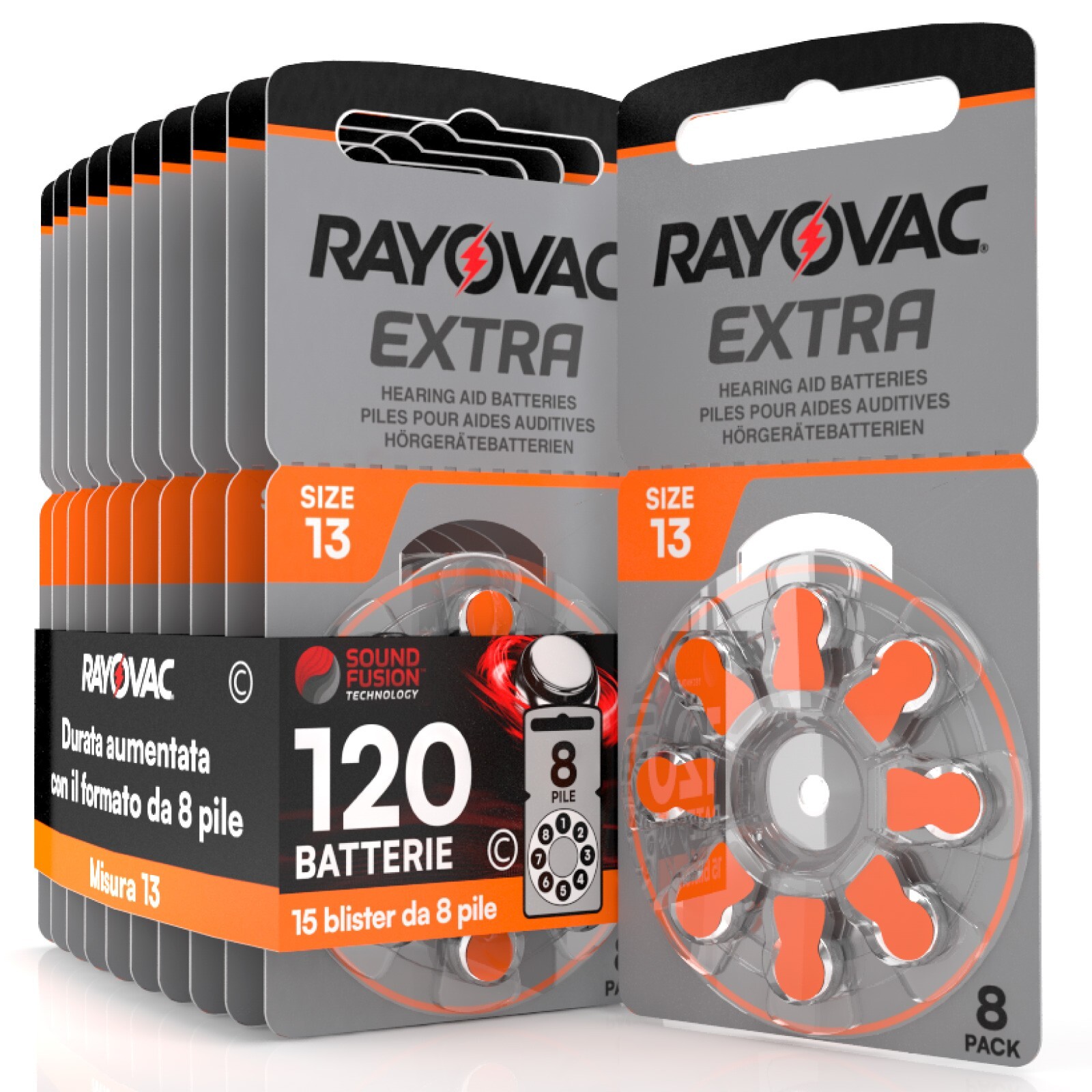 Energia Infinita per il Tuo Udito: 120 Rayovac 13 Extra PR48