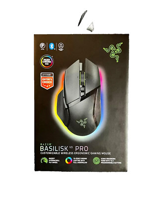 RAZER Basilisk V3 PRO RGB Wireless Optical Gaming Mouse - Schwarz - VERSIEGELT - NEU