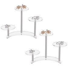 1set 3-Tier Transparent Round Acrylic Products Display Riser Stands Model