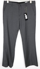 RICHMOND Men's 48 Grey Striped Wool Formal Trousers Dress Style