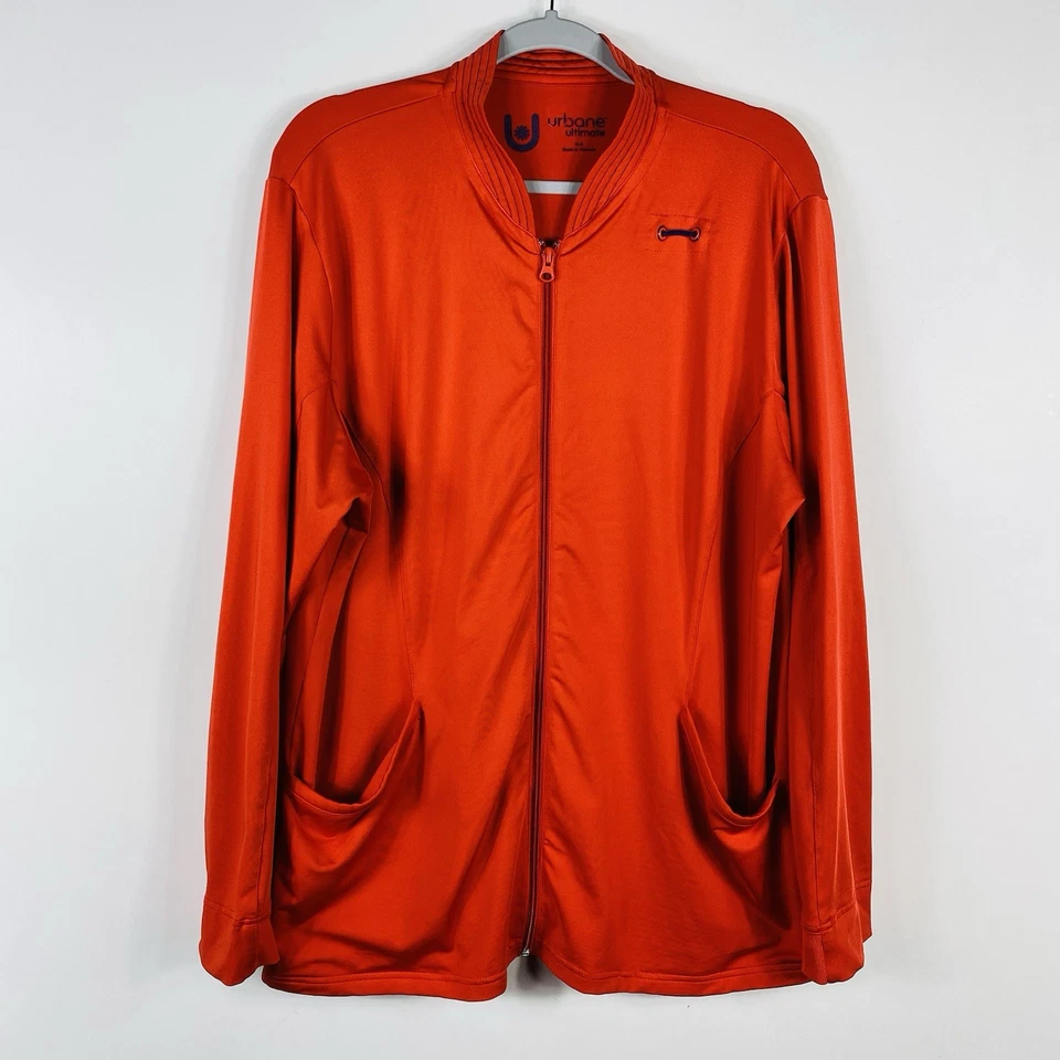 Chaqueta Médica Urbane Ultimate Talla XL Kristen Ultra Tejida Cremallera Frontal Naranja 9873 Foto 2 de 4