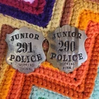 Hopkins Minn. Junior Police Badge Replica Pinback 290 & 291 Novelty