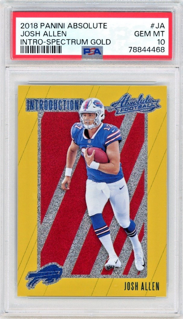 2018 Absolute Josh Allen Introductions Spectrum Gold Rookie PSA 10 GEM MINT #JA