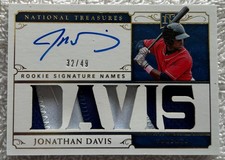 2019 National Treasures JONATHAN DAVIS #RSN-JD Rookie Signature Name Gold 32/49