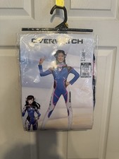 NIP Blizzard Overwatch D.Va Costume Adult Size Small 4-6 Jumpsuit Headpiece