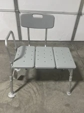 Medline Transfer Bench Bathtub Shower Seat Adjustable 400lb Cap Gray NIB