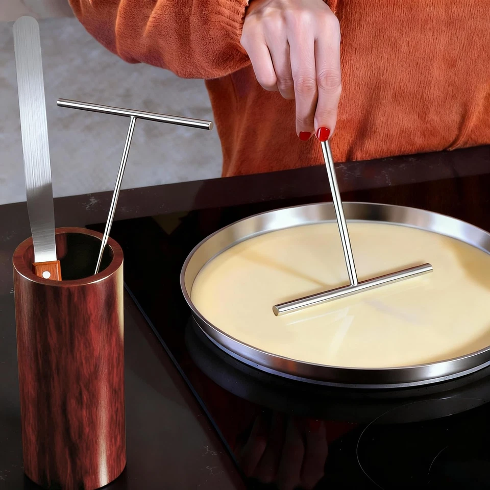 Crepe Spreader and Spatula Kit Stainless Steel Crepe Spreader Tool 5", 7" Spr... - Image 2 of 4