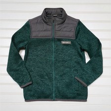 Eddie Bauer Sweater Fleece Zip-Up Jacket Size 4-5 Marled Green