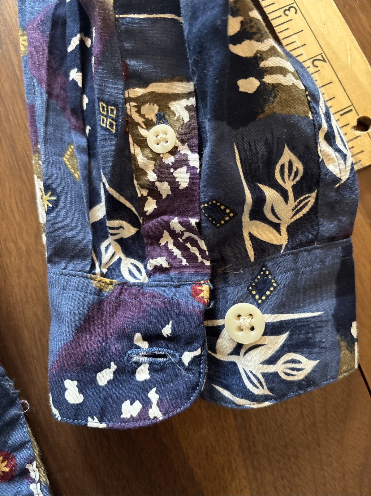 Mens   Sears  multicolor abstract   Button Cotton… - image 7