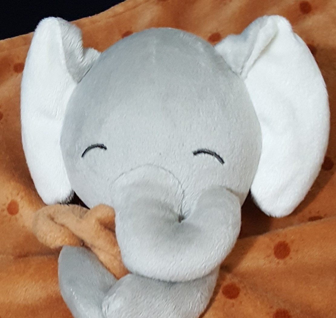 Modern Moments Gerber Baby Lovey Stuffy Grey Elephant Brown Soft ...
