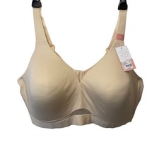 Cacique Comfort Bliss Bra 44D Nude Beige No-Wire Lightly Lined Full Coverage NWT