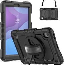Case for Lenovo Tab M8 3rd 2022 8.0'' with Screen Protector, Rotating Stand Blac