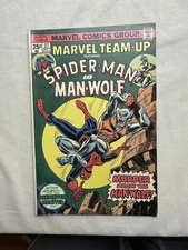 Marvel Team-Up #37 (Marvel Comics September 1975) (VG) Spiderman + Manwolf