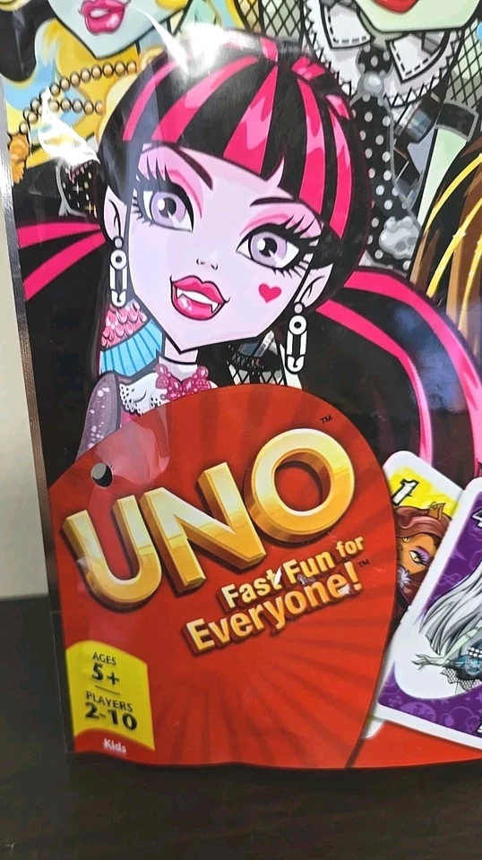 Monster High Draculaura Mattel UNO Card Game Brand New Sealed Original Authentic - Image 2 of 4