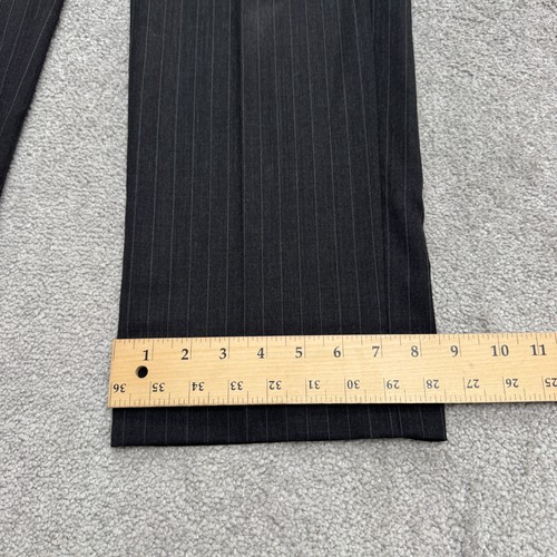 Brooks Brothers Wolle Anzughose Herren 42 x 36 dunkelgrau Nadelstreifen flache Vorderseite Arbeit - Bild 9 von 13