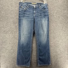 Big Star Jeans Womens 33 Blue Maddie Bootcut Mid Rise Casual Boho Hippie Western