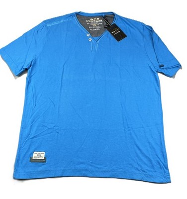 Medium Men's Tee Shirt Short Sleeve Point Zero Gold Edition Royal Blue