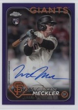 2024 Topps Chrome Rookie Purple Refractor 113/250 Wade Meckler #RA-WM Auto 11x6