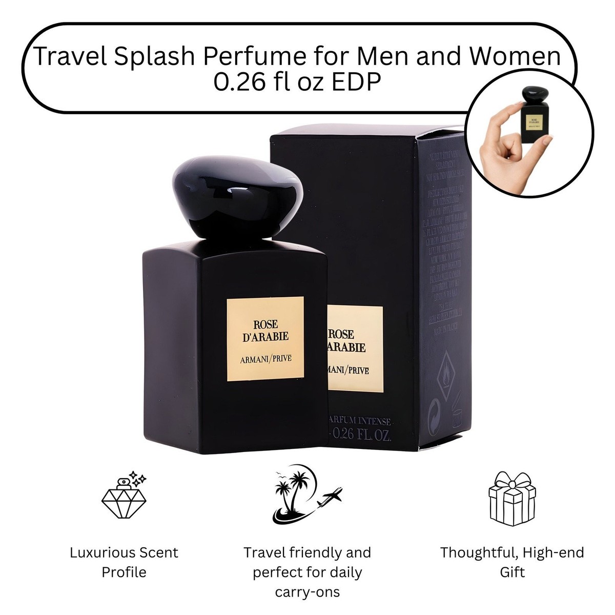 Giorgio Armani Armani/Prive Rose D'arabie EDP Mini Splash, 0.25