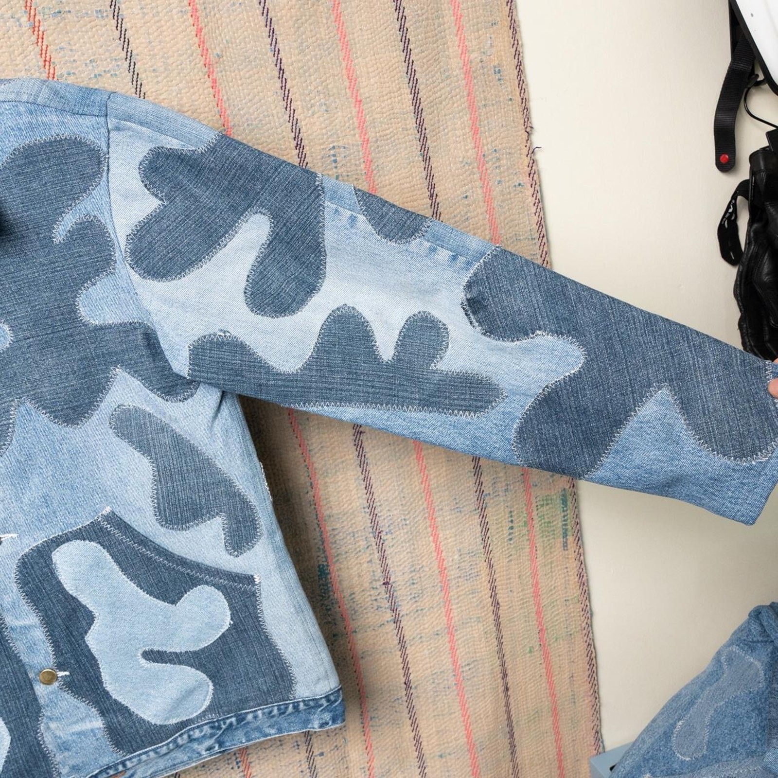 Custom upcycled patchwork denim jacket - image 3
