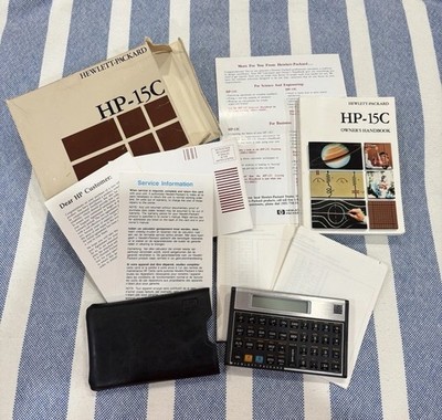 HP 15C Programmable Scientific Calculator Owners Handbook Box Hewlett Packard US