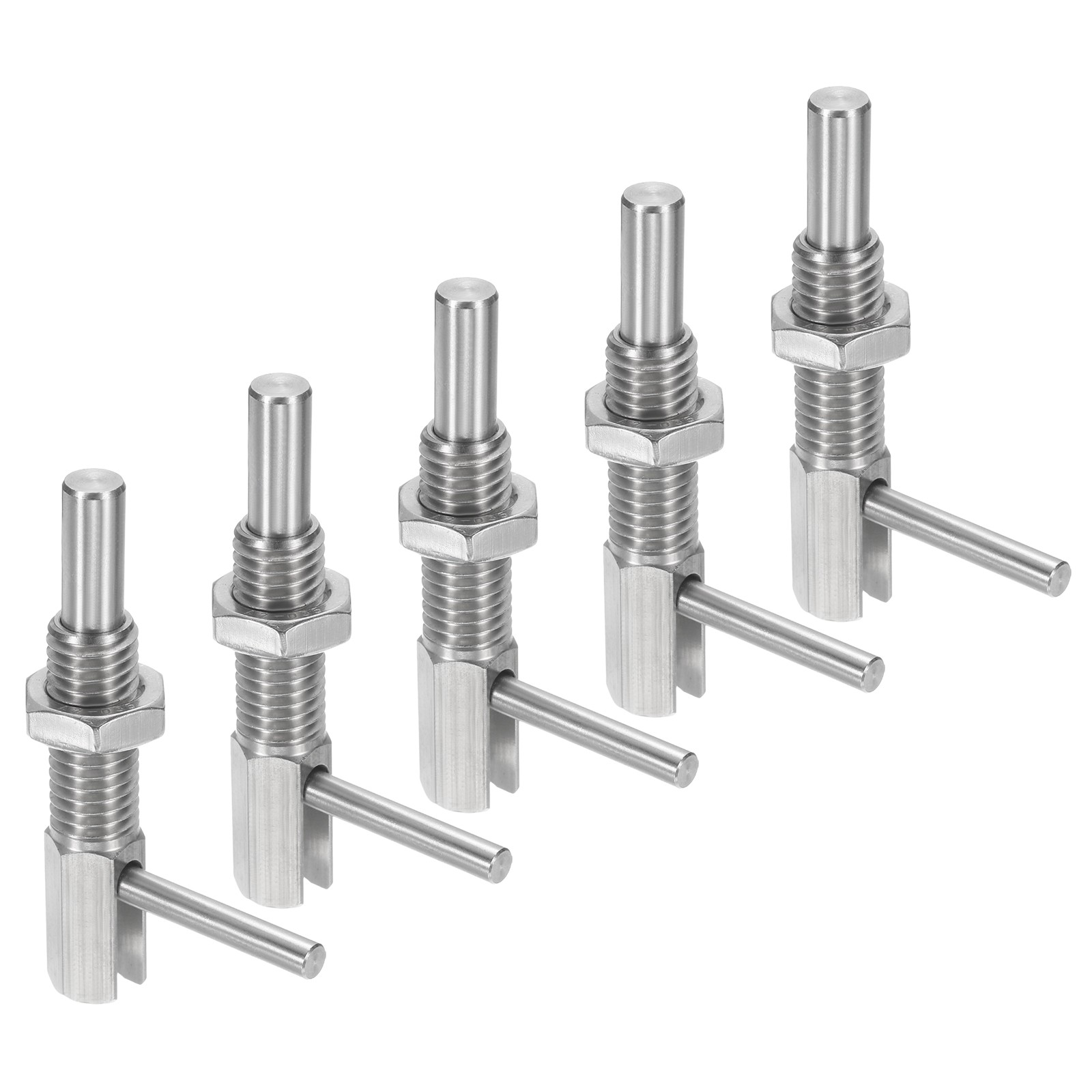 5Pcs Retractable Indexing Plunger Pin Stainless M12 Spring Plunger with Nut
