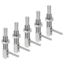 5Pcs Retractable Indexing Plunger Pin Stainless M12 Spring Plunger with Nut