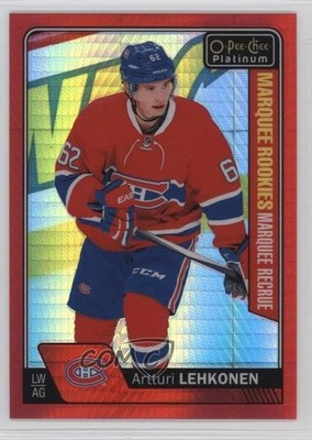 2016 O-Pee-Chee Platinum Red Prism 145/199 Artturi Lehkonen #186 Rookie RC a2v