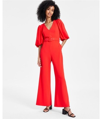 Rachel Roy Womens Belted Jumpsuit, riored, S