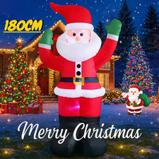 6FT Christmas Inflatable Santa Claus LED for Outdoor Home Garden Decor Party