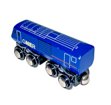 Imaginarium Express wood train engine Blue High Speed; Compatible Brio/Thomas