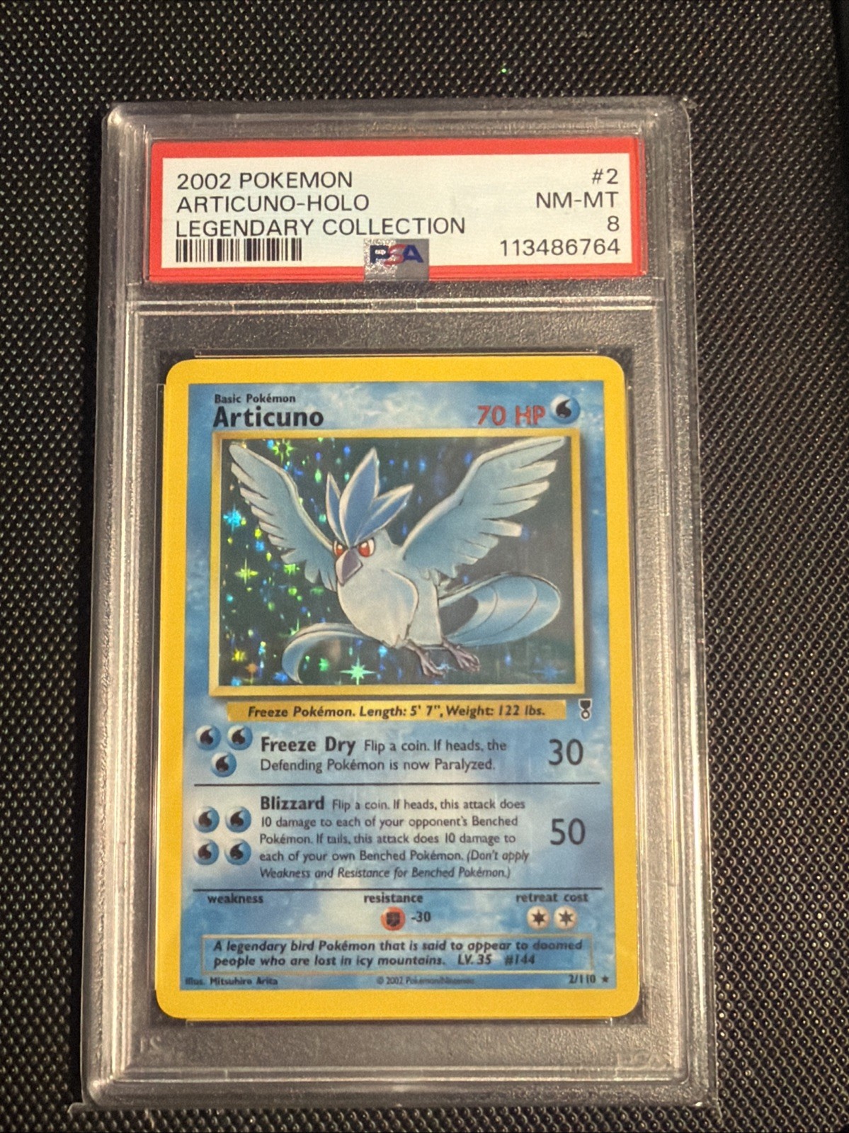 PSA 8 - 2002 Pokemon Legendary Collection ARTICUNO-HOLO #2 (5534)
