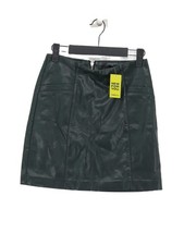 New Look Women's Mini Skirt UK 6 Green Viscose with Polyester Short Mini