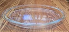 Vintage Pyrex # 1233 3 Qt 18"x10" Clear Borosilicate Glass Oval Fish Platter VGC