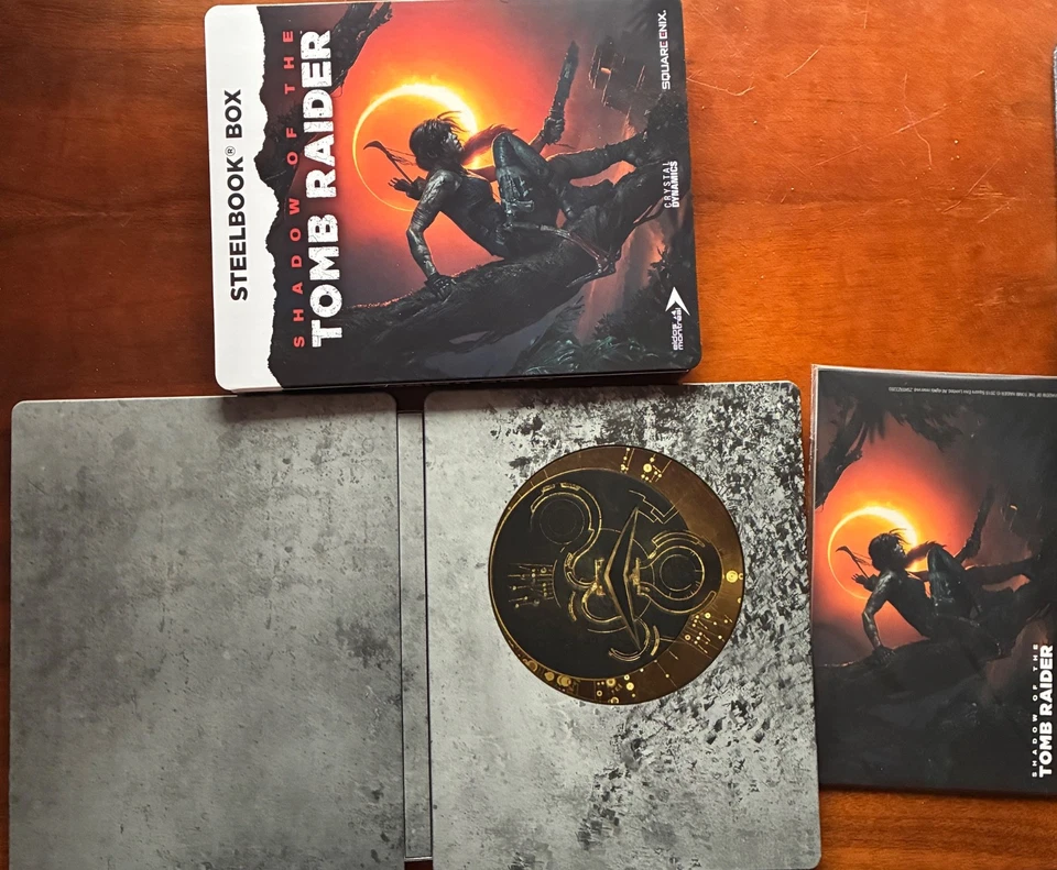 SQUARE ENIX SHADOW OF THE TOMB RAIDER STEELBOOK NEU PS4 PS5 XBOX PC OHNE SPIEL + 3x ARTCARDS