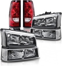 Headlight Assembly w/Tail Lights Set compatible with 2003 2004 2005 2006