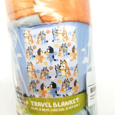 Bluey Bingo Licensed Travel Blanket for Kids 40 x 50 Inch flower Soft Throw