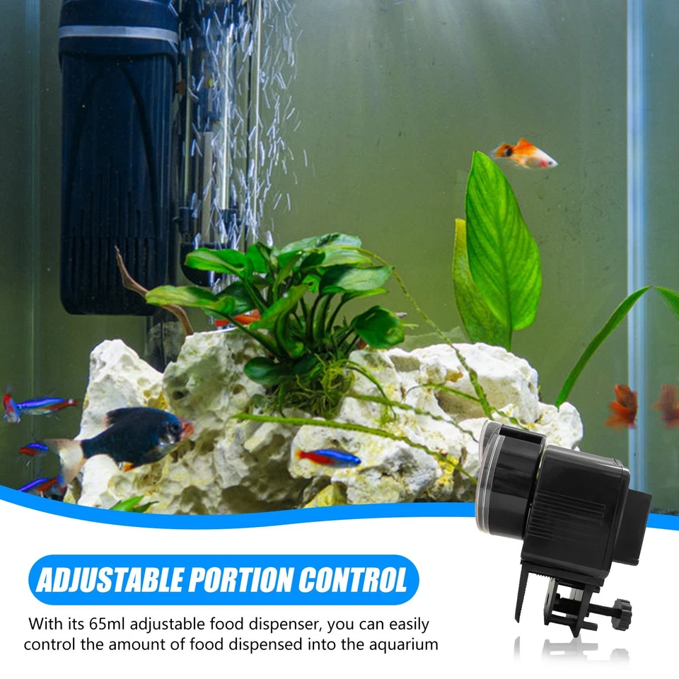 Automatic Fish Feeder Aquarium Auto Food Dispenser Battery Operated Timer - Image 4 of 4