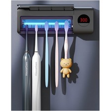 Stylish Cordless Toothbrush Holder - Timer Function Wall-Mounted Convenience