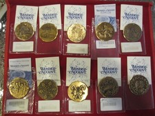 10 Wendell-August Forge Annual Christmas Ornaments 2" Solid Bronze 1994-2003 NEW